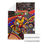 Merry Christmas AFL Gold Coast Suns Blanket Aboriginal Santa Football Mascot