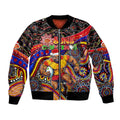 Merry Christmas AFL Gold Coast Suns Bomber Jacket Aboriginal Santa Football Mascot