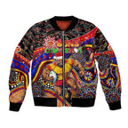 Merry Christmas AFL Gold Coast Suns Bomber Jacket Aboriginal Santa Football Mascot