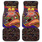 Merry Christmas AFL Gold Coast Suns Car Mats Aboriginal Santa Football Mascot