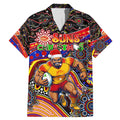 Merry Christmas AFL Gold Coast Suns Family Matching Mermaid Dress and Hawaiian Shirt Aboriginal Santa Football Mascot