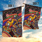 Merry Christmas AFL Gold Coast Suns Garden Flag Aboriginal Santa Football Mascot