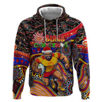 Merry Christmas AFL Gold Coast Suns Hoodie Aboriginal Santa Football Mascot
