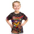 Merry Christmas AFL Gold Coast Suns Kid T Shirt Aboriginal Santa Football Mascot