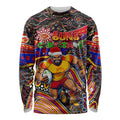 Merry Christmas AFL Gold Coast Suns Long Sleeve Shirt Aboriginal Santa Football Mascot