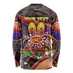 Merry Christmas AFL Gold Coast Suns Long Sleeve Shirt Aboriginal Santa Football Mascot