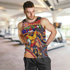 Merry Christmas AFL Gold Coast Suns Men Tank Top Aboriginal Santa Football Mascot