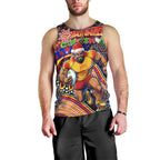 Merry Christmas AFL Gold Coast Suns Men Tank Top Aboriginal Santa Football Mascot