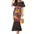 Merry Christmas AFL Gold Coast Suns Mermaid Dress Aboriginal Santa Football Mascot