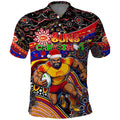 Merry Christmas AFL Gold Coast Suns Polo Shirt Aboriginal Santa Football Mascot