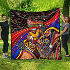 Merry Christmas AFL Gold Coast Suns Quilt Aboriginal Santa Football Mascot