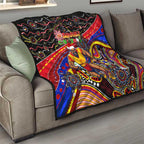 Merry Christmas AFL Gold Coast Suns Quilt Aboriginal Santa Football Mascot