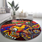Merry Christmas AFL Gold Coast Suns Round Carpet Aboriginal Santa Football Mascot