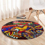 Merry Christmas AFL Gold Coast Suns Round Carpet Aboriginal Santa Football Mascot