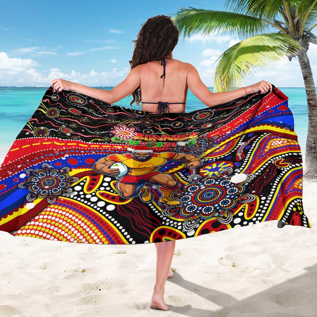 Merry Christmas AFL Gold Coast Suns Sarong Aboriginal Santa Football Mascot