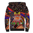 Merry Christmas AFL Gold Coast Suns Sherpa Hoodie Aboriginal Santa Football Mascot