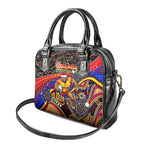 Merry Christmas AFL Gold Coast Suns Shoulder Handbag Aboriginal Santa Football Mascot