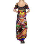Merry Christmas AFL Gold Coast Suns Summer Maxi Dress Aboriginal Santa Football Mascot