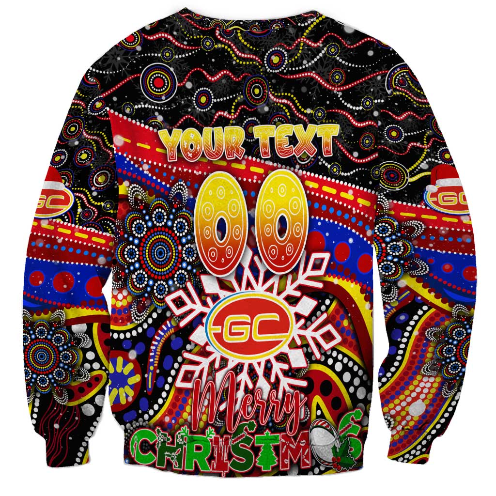 Merry Christmas AFL Gold Coast Suns Sweatshirt Aboriginal Santa Football Mascot