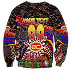 Merry Christmas AFL Gold Coast Suns Sweatshirt Aboriginal Santa Football Mascot