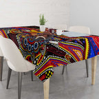Merry Christmas AFL Gold Coast Suns Tablecloth Aboriginal Santa Football Mascot