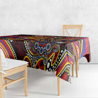 Merry Christmas AFL Gold Coast Suns Tablecloth Aboriginal Santa Football Mascot