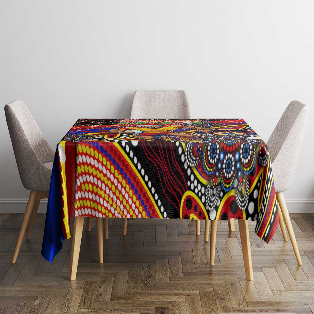 Merry Christmas AFL Gold Coast Suns Tablecloth Aboriginal Santa Football Mascot