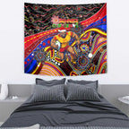 Merry Christmas AFL Gold Coast Suns Tapestry Aboriginal Santa Football Mascot