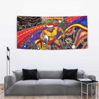 Merry Christmas AFL Gold Coast Suns Tapestry Aboriginal Santa Football Mascot
