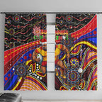 Merry Christmas AFL Gold Coast Suns Window Curtain Aboriginal Santa Football Mascot