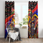 Merry Christmas AFL Gold Coast Suns Window Curtain Aboriginal Santa Football Mascot