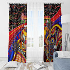 Merry Christmas AFL Gold Coast Suns Window Curtain Aboriginal Santa Football Mascot