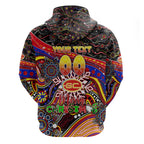 Merry Christmas AFL Gold Coast Suns Zip Hoodie Aboriginal Santa Football Mascot