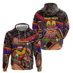 Merry Christmas AFL Gold Coast Suns Zip Hoodie Aboriginal Santa Football Mascot