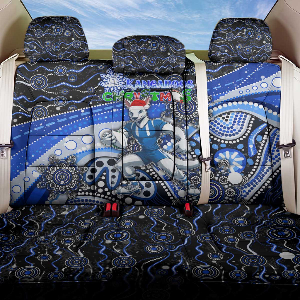 Merry Christmas AFL Kangaroos Back Car Seat Cover Aboriginal Santa Football Mascot
