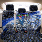 Merry Christmas AFL Kangaroos Back Car Seat Cover Aboriginal Santa Football Mascot