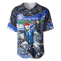 Merry Christmas AFL Kangaroos Baseball Jersey Aboriginal Santa Football Mascot
