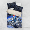Merry Christmas AFL Kangaroos Bedding Set Aboriginal Santa Football Mascot