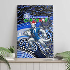 Merry Christmas AFL Kangaroos Canvas Wall Art Aboriginal Santa Football Mascot