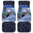 Merry Christmas AFL Kangaroos Car Mats Aboriginal Santa Football Mascot
