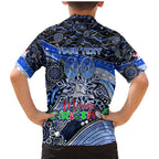 Merry Christmas AFL Kangaroos Family Matching Mermaid Dress and Hawaiian Shirt Aboriginal Santa Football Mascot