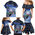 Merry Christmas AFL Kangaroos Family Matching Mermaid Dress and Hawaiian Shirt Aboriginal Santa Football Mascot