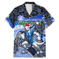 Merry Christmas AFL Kangaroos Family Matching Mermaid Dress and Hawaiian Shirt Aboriginal Santa Football Mascot