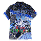 Merry Christmas AFL Kangaroos Family Matching Puletasi and Hawaiian Shirt Aboriginal Santa Football Mascot