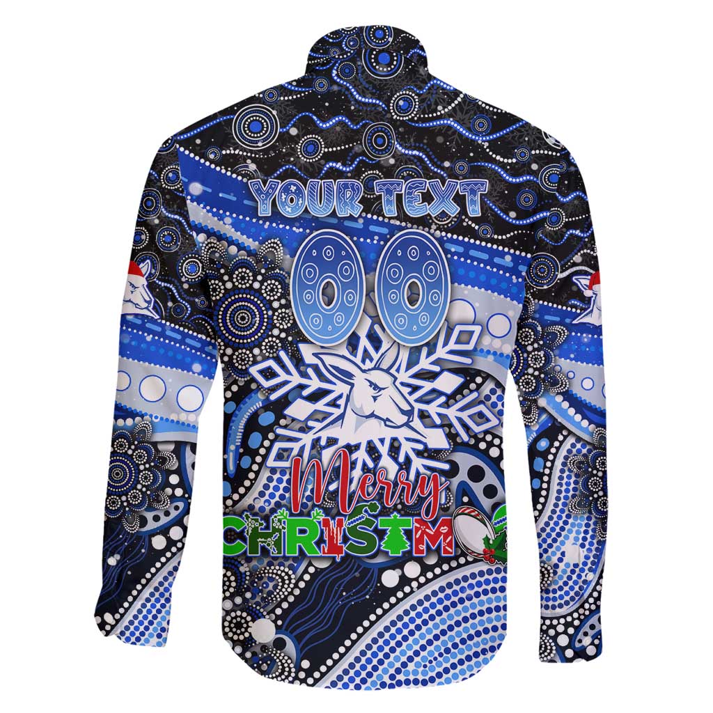 Merry Christmas AFL Kangaroos Family Matching Puletasi and Hawaiian Shirt Aboriginal Santa Football Mascot