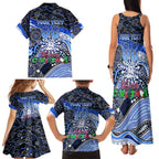 Merry Christmas AFL Kangaroos Family Matching Tank Maxi Dress and Hawaiian Shirt Aboriginal Santa Football Mascot