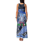 Merry Christmas AFL Kangaroos Family Matching Tank Maxi Dress and Hawaiian Shirt Aboriginal Santa Football Mascot