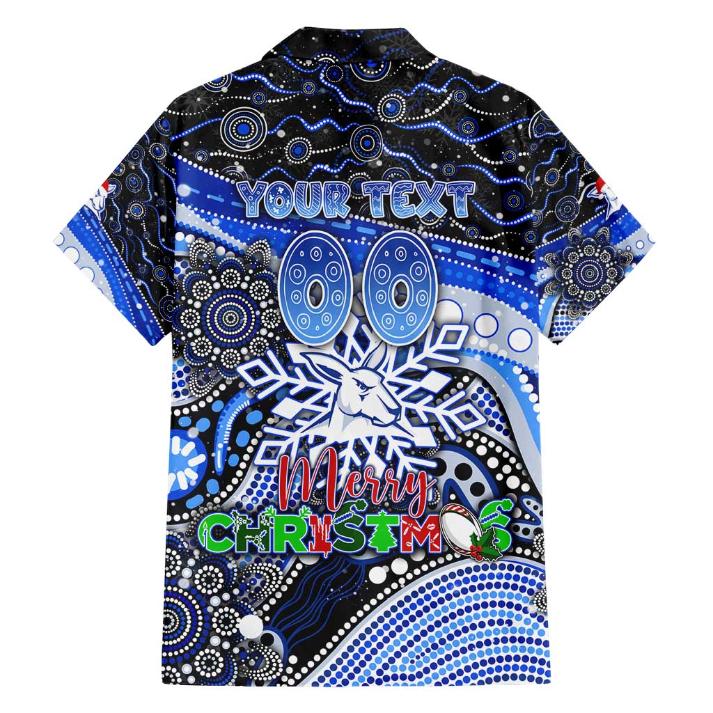 Merry Christmas AFL Kangaroos Hawaiian Shirt Aboriginal Santa Football Mascot