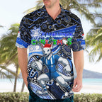 Merry Christmas AFL Kangaroos Hawaiian Shirt Aboriginal Santa Football Mascot
