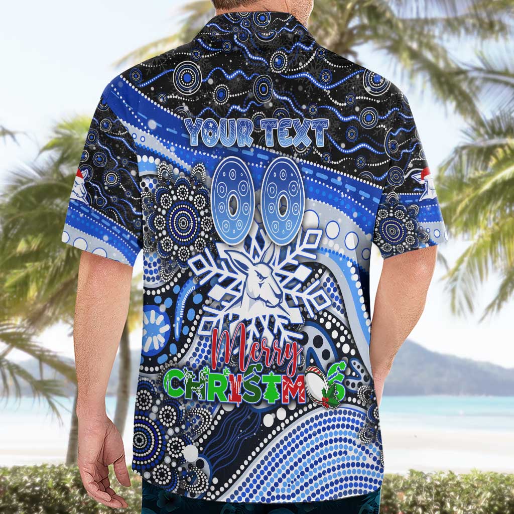 Merry Christmas AFL Kangaroos Hawaiian Shirt Aboriginal Santa Football Mascot